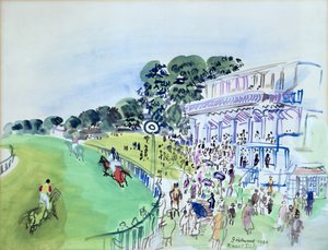 Goodwood, the Grandstand in Front of the Racecourse by Raoul Dufy