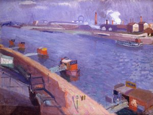 Quays of the Seine; Eiffel Tower in Distance