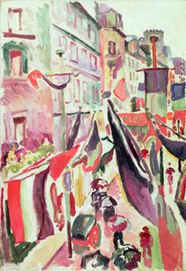 Street Decorated with Flags, Le Havre by Raoul Dufy