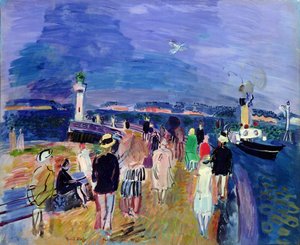 The Pier at Honfleur by Raoul Dufy