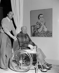 The painter Raoul Dufy in Venice (in a wheelchair)