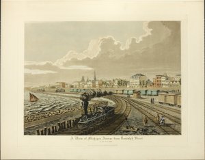 A View of Michigan Avenue from Randolph Street in the Year 1865