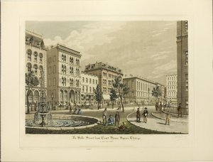 La Salle Street from Court House Square, Chicago, in the Year 1865