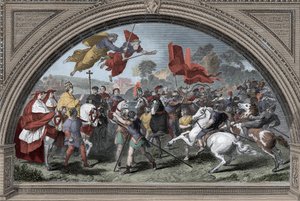 Pope Leo I the Great meeting with the Hun king Attila in 452 (after Raphael)