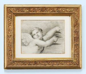 Head of a putto by after Raphael