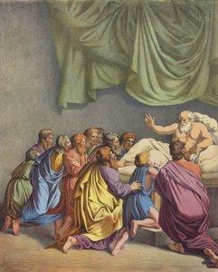 Jacob blessing his children by after Raphael