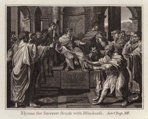 Raphael Cartoon: Elymas the Sorcerer Struck with Blindness, Acts, Chap XIII