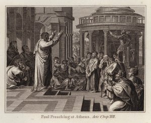 Paul Preaching at Athens, Acts, Chap XVII (engraving)
