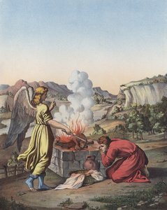 The Angel appearing before Gideon by after Raphael
