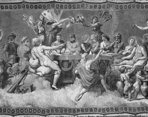The Banquet of the Gods, ceiling painting of the Courtship and Marriage of Cupid and Psyche (detail)