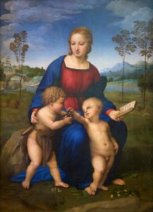 Madonna of the Goldfinch (post restoration) by Raphael (1483 1520)
