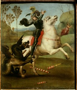Saint George Fighting with the Dragon by Raphael, 1505