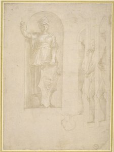 Studies for a Figure of Minerva and Other Statues