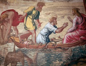 Cartoon of the Miraculous Draft of Fishes