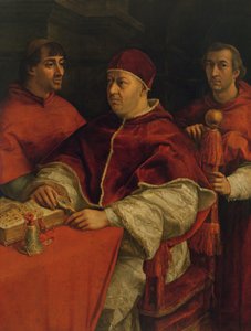 Leo X with Cardinals Giulio de Medici and Luigi de Rossi