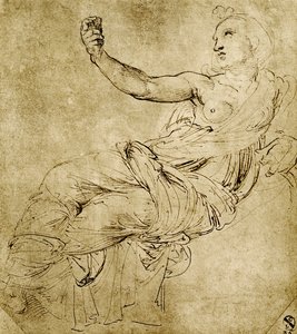 The Muse Euterpe by Raffaello Sanzio Raphael