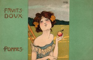 Apple Picking, c.1900 by Raphael Kirchner
