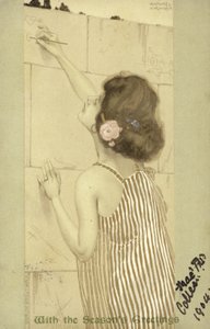 Girl Writing on a Wall