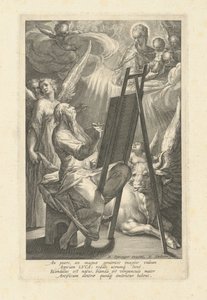 Saint Luke Painting the Virgin, 1580s by Raphael Sadeler