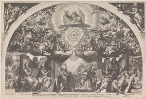 Annunciation with Six Prophets and Angel Choirs