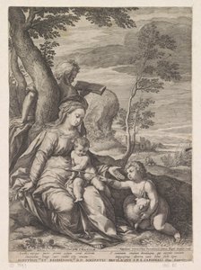 Holy Family by a Tree with John the Baptist as a Child by Raphaël Sadeler (I)