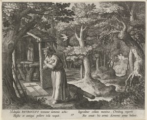Saint Patroclus of Néris as a Hermit The Virtuous Life of Hermits (series title) by Raphaël Sadeler (I)