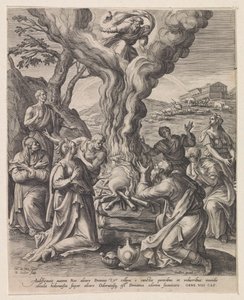 Offering of Noah after the Flood (series title: Scenes from the Old Testament) by Raphaël Sadeler (I)