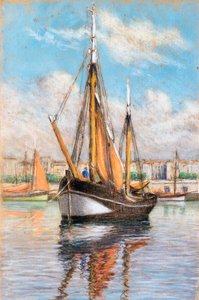 Gabarre, Bordeaux (?) by Raymond Bonnefon