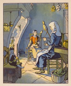 Jeanne A Domremy With Her Mother by Raymond de la Neziere