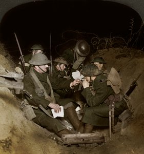 An Evening in the Reserve Trenches at Beaumont Hamel, France, World War I, 1914-1918