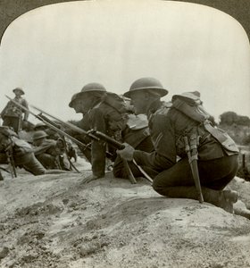 Canadian Infantry Rush a German Position, World War I, 1914-1918