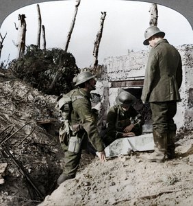 Captured German blockhouse, Poelecappelle, Belgium, World War I, 1914-1918 by Realistic Travels Publishers