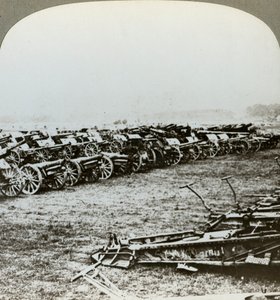 Hundreds of German guns captured at Couralette, France, Battle of Somme, World War I, 1916 by Realistic Travels Publishers