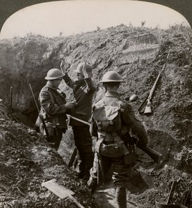 Interrogating a German Prisoner to Obtain Information, World War I by Realistic Travels Publishers