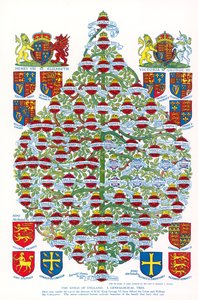 The Kings of England, A Genealogical Tree by Reginald & Horace (1884 1954) Knowles
