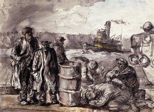On the Docks by Reginald Marsh