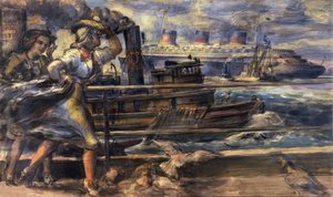 The Normandie by Reginald Marsh