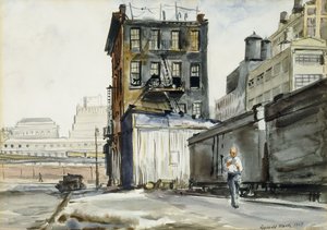 Trainyards, New York by Reginald Marsh