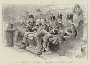 In the House of Commons, the Front Opposition Bench by Reginald Thomas Cleaver