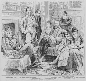 The Prince and Princess of Wales and their family at Sandringham, Norfolk by Reginald Thomas Cleaver