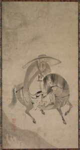 Su Dongpo Riding a Donkey by Reietsu
