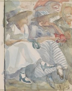 Two Seated Women in the Front Row of an Audience by Reijer Stolk