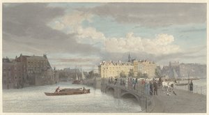 View of the Halvemaansbrug near the Amstel in Amsterdam