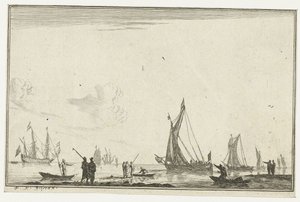 Inland Water with Various Sailing Ships