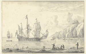 Three-Master off a Rocky Coast