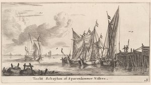"Tocht Schuiten" or Spaarndam Fishing Boats by Reinier Nooms, called Zeeman
