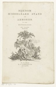 Three Putti with Attributes in a Mountain Landscape by Reinier Vinkeles (I)