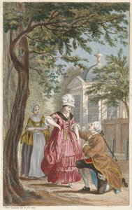 Man Kneeling Before Woman