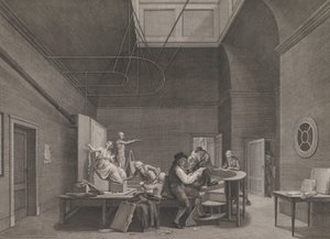 The Drawing Academy at the Felix Meritis Society in Amsterdam, ca. 1800 by Reinier Vinkeles