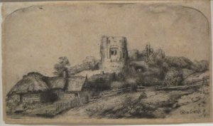 Landscape with a Square Tower by Rembrandt